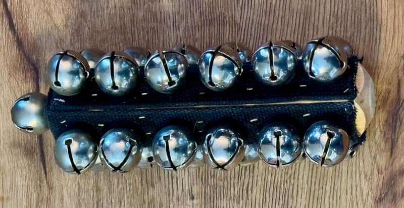 Vintage 25 Bell Sleigh Bell Hand Shaker Rhythm Band Latin Band image 1