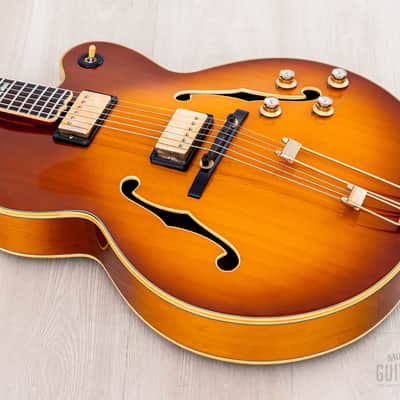 1993 Epiphone Emperor J Sunburst Archtop Electric Guitar Near-Mint w/ Case, Gibson & Duncan Humbuckers, Japan Terada image 12
