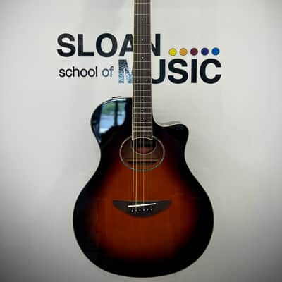 Yamaha APX600 Thinline Acoustic/Electric Cutaway - Old Violin Sunburst image 3