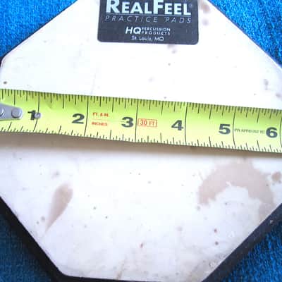 HQ Percussion Real Feel Practice Pad, Single-Sided Gum Rubber - Vintage image 5