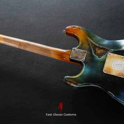 Fender Stratocaster Galaxy Blue Heavy Aged Relic by East Gloves Customs (Very Rare) image 17