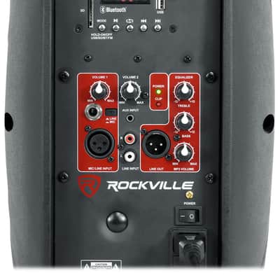 (2) Rockville BPA8 8" Powered 300w DJ PA Speakers wBluetooth+LED Stands+Cables image 17