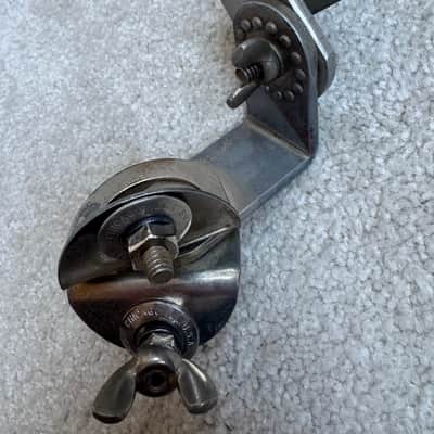 Slingerland Cloud Badge era Radio King Rack Tom Drum Arm Mount Part 30s - Nickel image 2