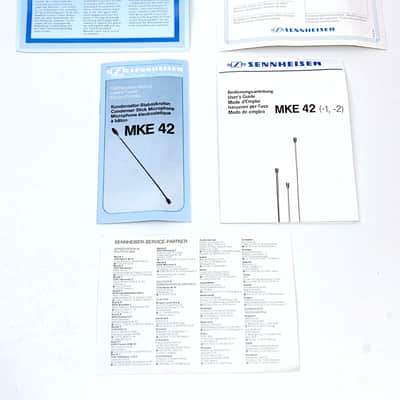 SENNHEISER MKE 42 - 1 Pair Condenser Stick Microphones high directivity cardioid, gooseneck, very good condition image 8