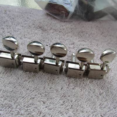 5-Left Handed Kluson Single Line Tuning Machine Fits Stratocaster Telecaster Set of 5 Labeled P.W Left Handed image 1