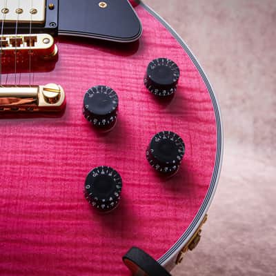 GIBSON USA Custom Shop Dealer Select Les Paul Custom AAA+ "Trans Pink + Ebony" (2026) image 8