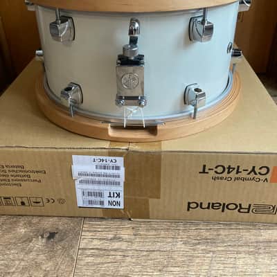 Yamaha WSD13AJ Akira Jimbo Signature 13x7" Beech Snare Drum with Wood Hoops 2000s - White image 5