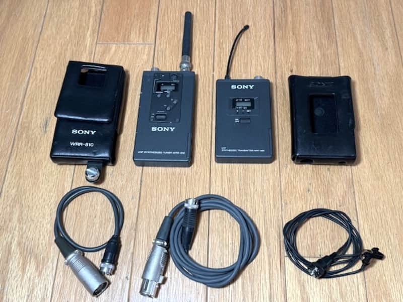 Sony WRT-820 & WRR-810 Bodypack Transmitters w/ Cables, Very Good Condition image 1