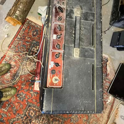 Vox AC-30 Super Twin Top Boost 3-Channel 30-Watt 2x12" Piggyback Guitar Amp 1964 - 1965 - Black with Brown Diamond Cloth image 4