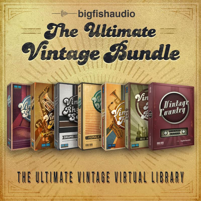 New Big Fish Audio The Ultimate Vintage Bundle MAC/PC Software (Download/Activation Card) image 1