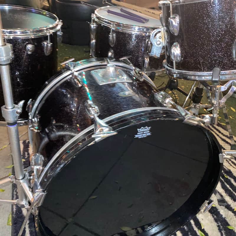 1960s – 1970s Slingerland 20-14-12 Black Sparkling Pearl