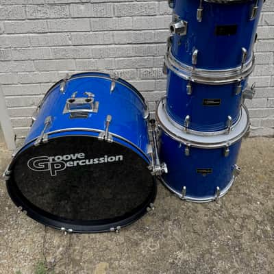 Groove Percussion 5 Piece Shell Pack Blue Drum Set image 20