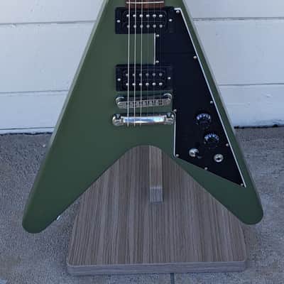 GIBSON 2021 FLYING V TRIBUTE ELECTRIC GUITAR - OLIVE DRAB FINISH W/CASE image 2