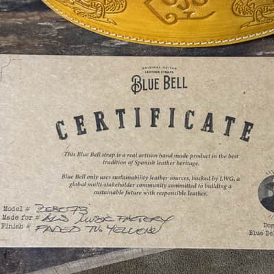 Blue Bell Straps ZOZO 73 ARTISAN Custom Shop for Al’s Music Factory Faded TV Yellow image 4