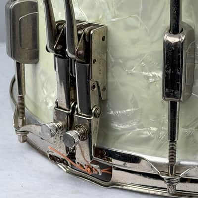 Ludwig WFL 7x14" Twin Strainer 30's Snare Drum - White Marine Pearl image 17