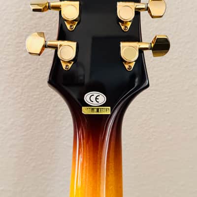 2003 MIK Epiphone Joe Pass Emperor II – Unsung Korea – Vintage Sunburst – OHSC image 4