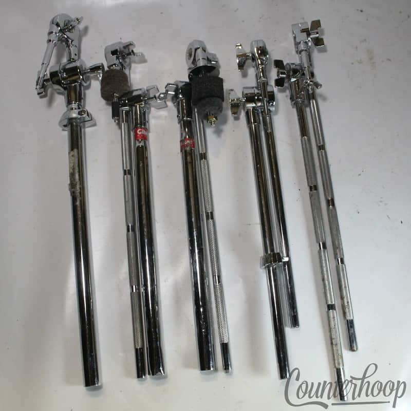 Gibraltar 5x Set of Cymbal Boom Arms Rods Tilters Mounts Stands Percussion image 1