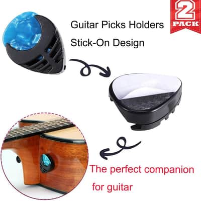 Acoustic Guitar Bridge Pins Set | Saddle Nut Pin Puller Picks and Pick Holder | Guitar Replacement Accessories image 4