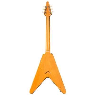 Gibson  Custom 1958 Korina Flying V Black Pickguard Electric Guitar -  New New - Natural image 3