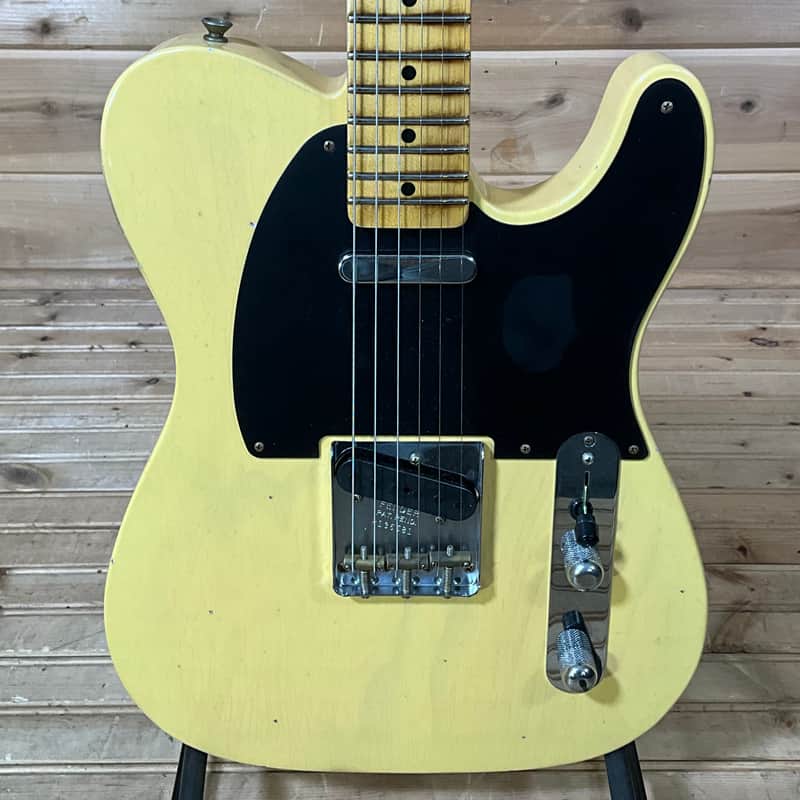 Fender Custom Shop 1954 Telecaster Electric Guitar - Aged Nocaster Blonde image 1
