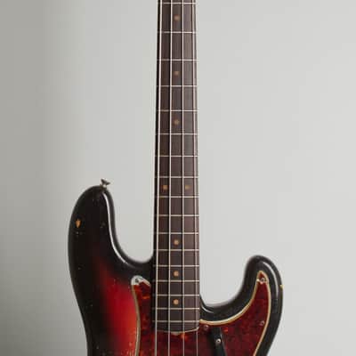 Fender Precision Bass Solid Body Electric Bass Guitar (1964), ser. #L38032, original black tolex hard shell case. image 8
