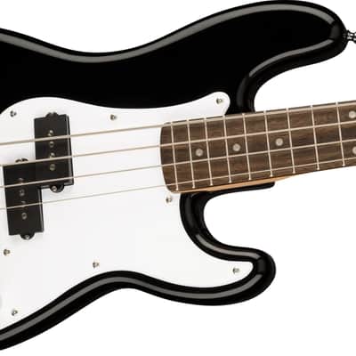 Fender Squier Mini Precision Bass Black Short-Scale Electric Bass Guitar image 4