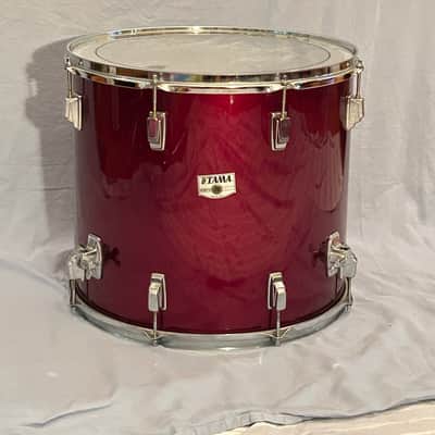 Vintage Tama Swingstar 22" Bass Drum + 16" Floor Tom — Wine Red Gloss (Made in Japan, 1980s) image 2