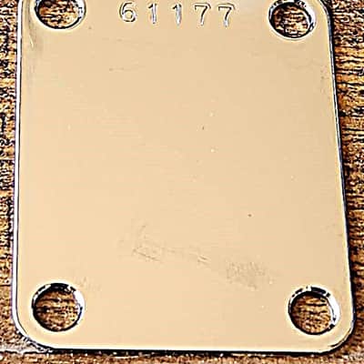 ORIGINAL FENDER NECK PLATE FOR 1961 STRAT TELE P-BASS-JAGUAR JAZZMASTER MUSICMASTER DUOSONIC image 3