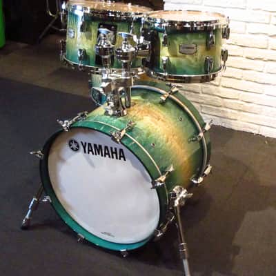 Yamaha PHX Phoenix Textures Turquoise Sunburst Kit 18" 10" 12" 14" Drum Set Made in Japan image 2