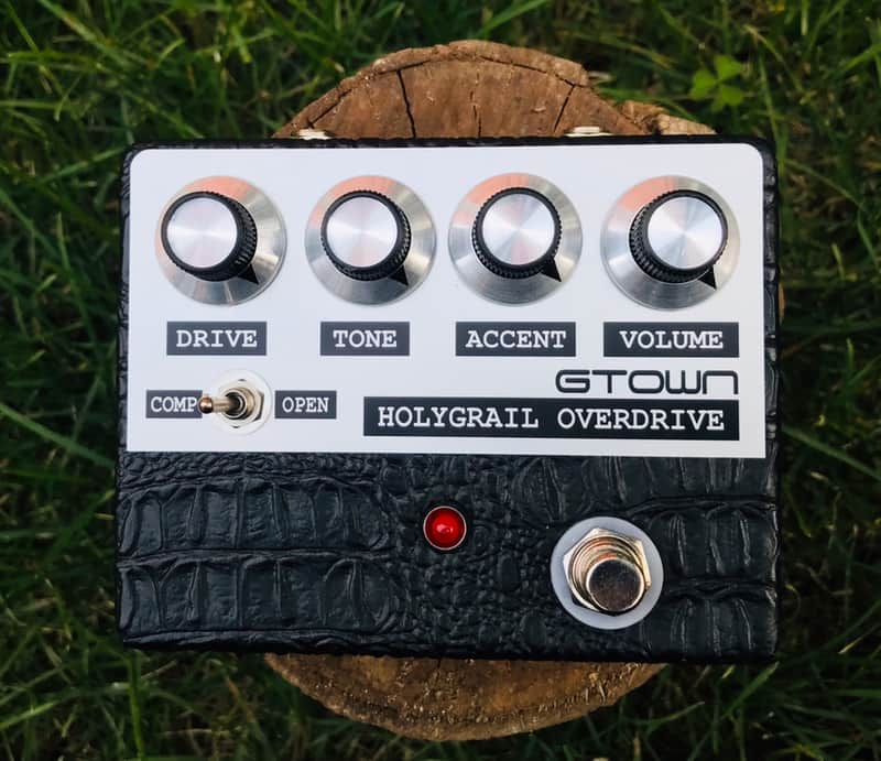 Gtown Amps Holygrail Overdrive pedal  2019 Black alligator skin tolex cover image 1