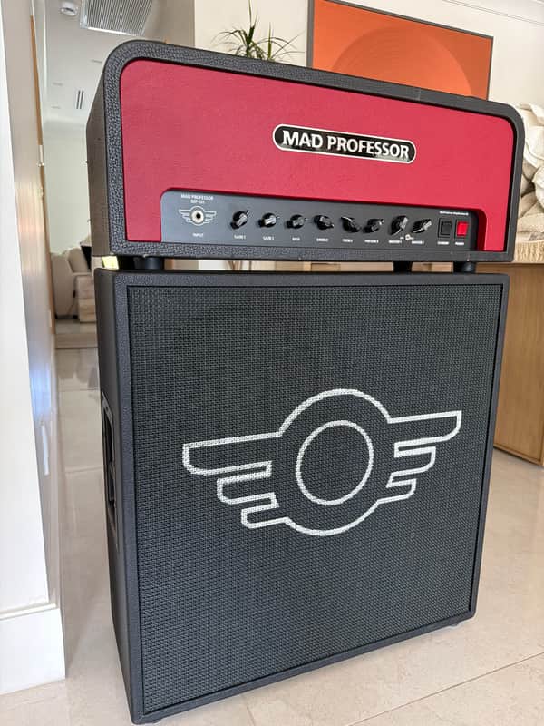 Mad Professor MP-101 2010-2018 - Red/Black Leather - Head & Matching 4x12 Cab image 1