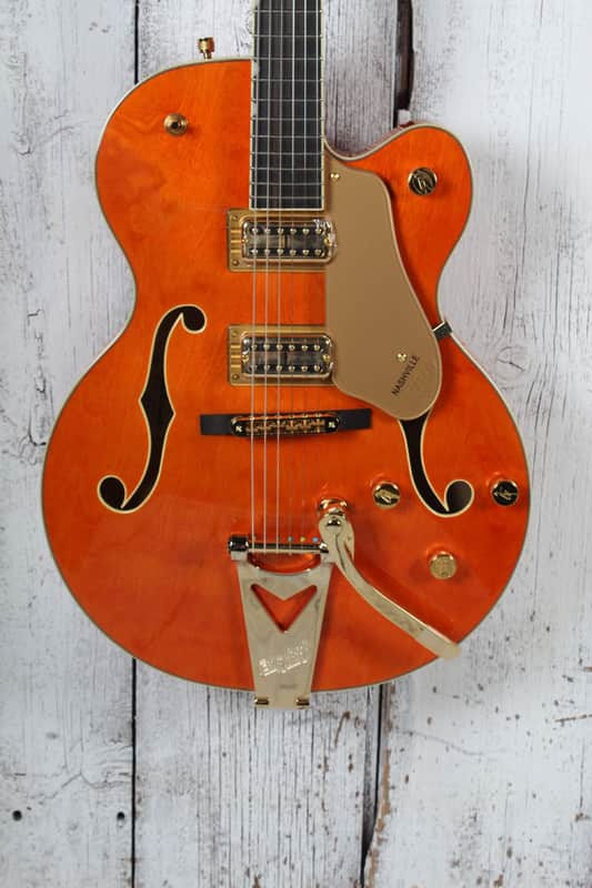 Gretsch Synchromatic Nashville Hollow Body Electric Guitar 50's Orange with Case image 1
