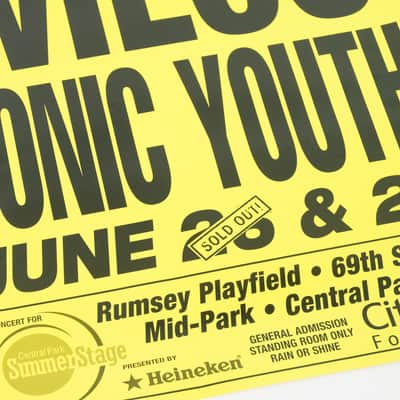 Wilco and Sonic Youth June 26-27 Poster - 22"x24" Owned by Sonic Youth image 3