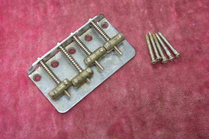 Vintage Pre-CBS Fender Bass Bridge Plate - Precision Jazz - Saddles, 1950's 1960's,  100% original Pre-CBS part! image 1