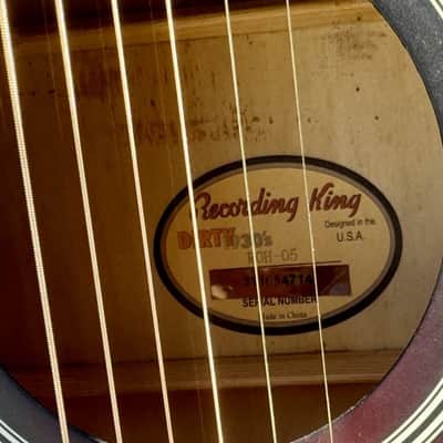 Recording King dirty 30 "000" - aged spruce top image 3