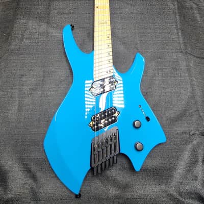 2023 Ormsby Goliath GTR 6 Headless Electric Guitar Miami Blue image 2