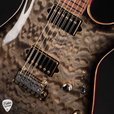 Suhr Standard Carve Top Pau Ferro Neck - Faded Trans Charcoal Burst image 13