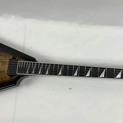 ESP E-II Arrow Nebula Black Burst Burled Maple Burl BLK Fishman Floyd Rose Stainless Steel frets With ESP Case! B-Stock image 14