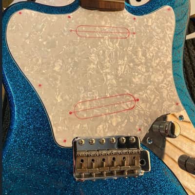 Squier Vista Super-Sonic Texas Special Tele pickups Blue Sparkle image 4