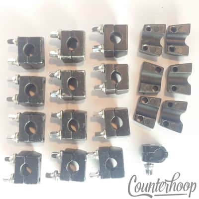 Gibraltar Memory Locks 16x Parts Black Stand/Mount Clamps Brackets 13 w/ T-Rods image 3