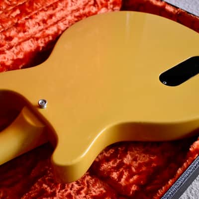 80’s Burny Japan Rock ’n Roll Version RTV-55 Les Paul Junior Double Cut in TV Yellow RARE Fernandes MIJ Japanese Vintage Lawsuit Fujigen JR DC Gibson image 13