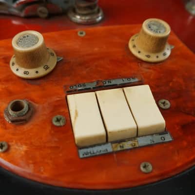 Vintage 1960s Teisco Semi-Hollow Electric Guitar Sunburst MIJ Gold Foil Pickups w/ Case – Refret image 11