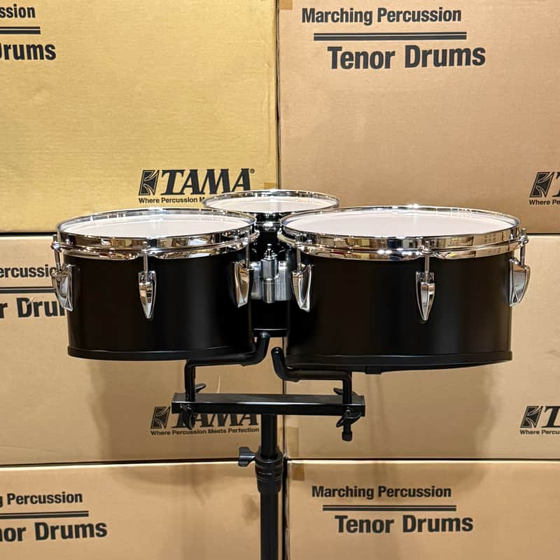 Tama Starlight Trio Marching Tenor Set - 8"/10"/12" - Satin Black image 1