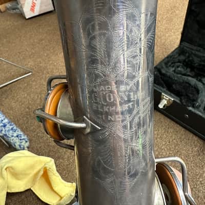 C. G. Conn Melody Alto Saxophone with Hard Shell Case Silver Plated - USED image 5