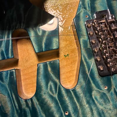 Fender ST-62QM  Stratocaster Reissue MIJ Japan, transparent Blue quilted top rosewood image 8
