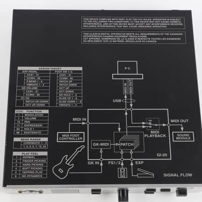 Roland GI-20 GI-10 GK GR Guitar Bass MIDI Interface image 15