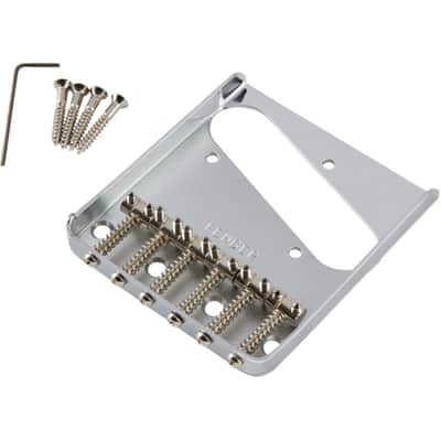 Genuine Fender USA Made 6-Saddle Vintage-Style Telecaster Bridge Assembly, Chrome