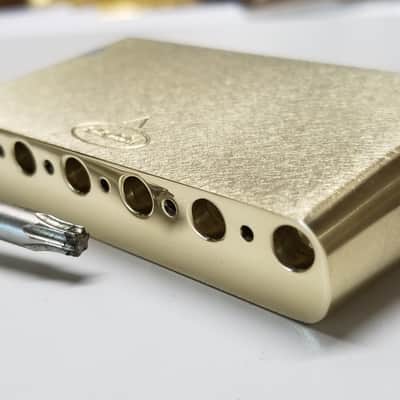 KGC MEGA-MASS Brass Tremolo Block - MIM Stratocaster - 2-1/16" Spacing-  Usually Custom Order! image 6