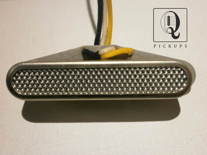 Telecaster Neck Pickup A5 Raw Non Plated Open Cover Silver Foil Alnico Hand Wound Coil Tap by Q pickup image 1