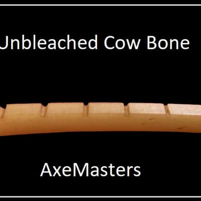 AxeMasters 41mm UNBLEACHED Bone Nut handmade for FENDER Guitar - CURVED BOTTOM - Replacement Upgrade